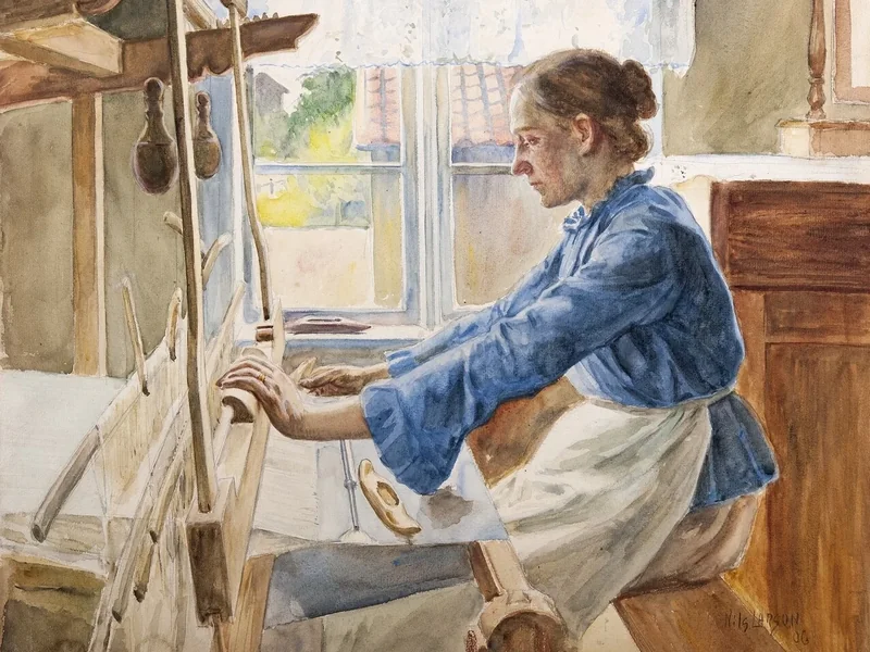 1872-Nils A. Larsson - Tessitrice Elisabeth Pettersson